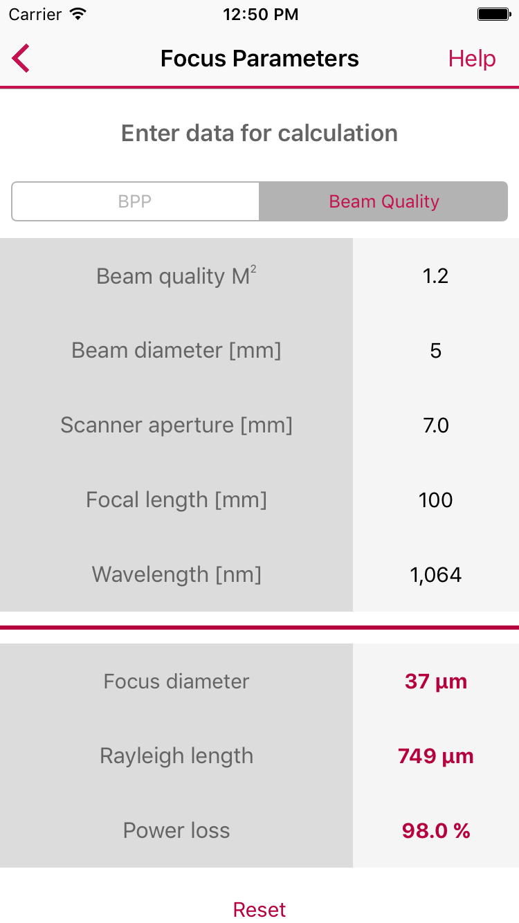 SCANcalc App Screenshot