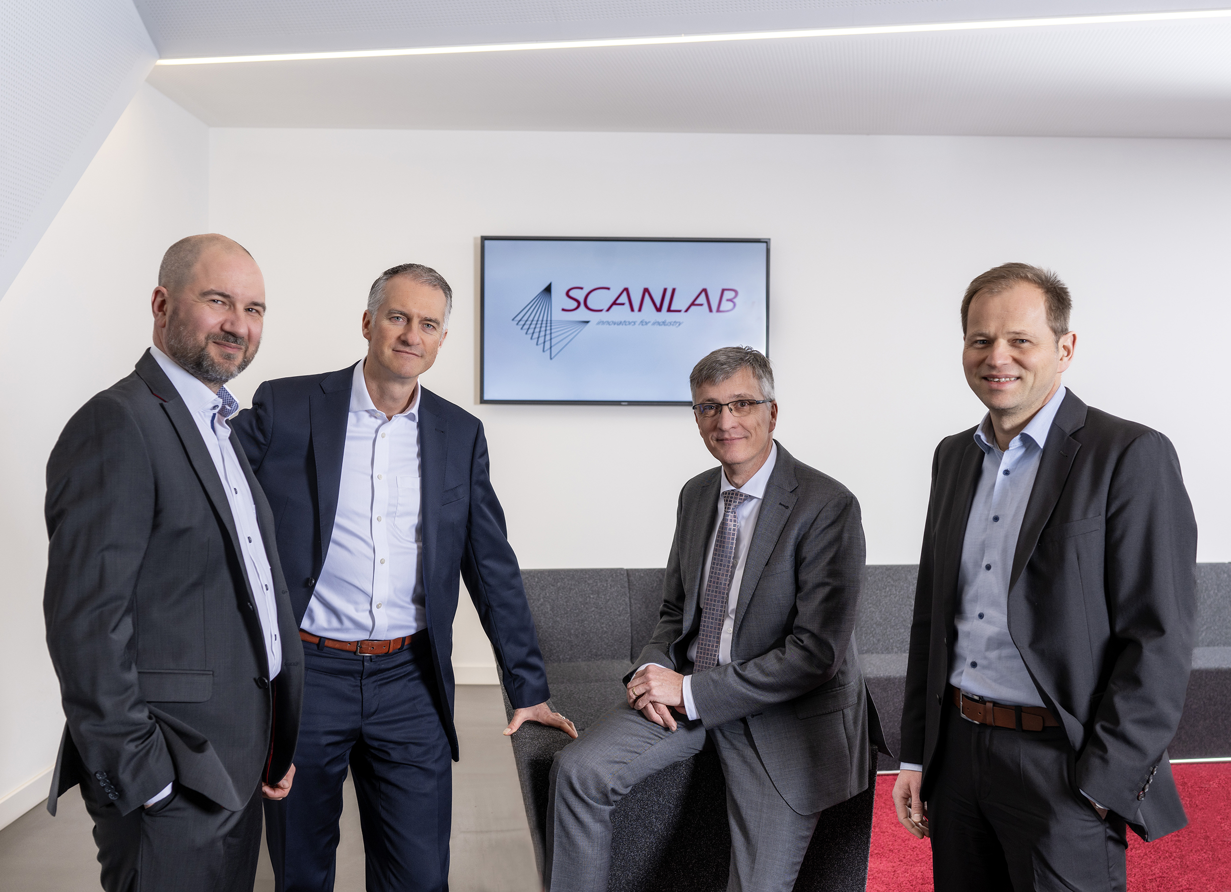 The new SCANLAB management team as of January 2025 - From left to right: Alexander Staudt, Dr. Alexander Roth, Dirk Thomas and Christian Sonner SCANLAB management team